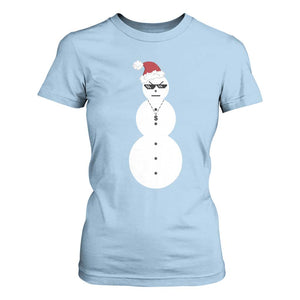 Funny Angry Snowman T Shirt For Women Gangster Snowmen Rap Hip Hop TS10 Light Blue Print Your Wear