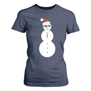 Funny Angry Snowman T Shirt For Women Gangster Snowmen Rap Hip Hop TS10 Navy Print Your Wear