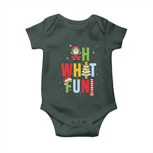 Funny Christmas Santa Baby Onesie Oh What Fun Christmas Tree And Wreath TS10 Print Your Wear