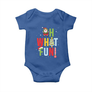 Funny Christmas Santa Baby Onesie Oh What Fun Christmas Tree And Wreath TS10 Royal Blue Print Your Wear