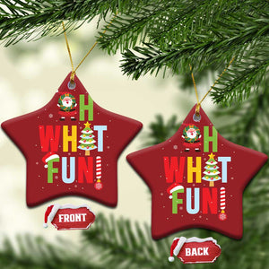 Funny Xmas Santa Christmas Ornament Oh What Fun Christmas Tree And Wreath TS10 Star Red Print Your Wear