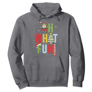 Funny Christmas Santa Hoodie Oh What Fun Christmas Tree And Wreath TS10 Charcoal Print Your Wear
