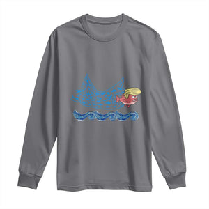 Kamala Fish Eat Fish Long Sleeve Shirt Funny Vote Blue Wave Madam President TS10 Charcoal Print Your Wear