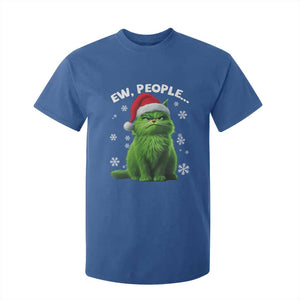 Funny Christmas Cat T Shirt For Kid Ew People Xmas Gag Gift TS10 Royal Blue Print Your Wear