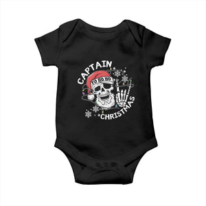 Pirate Christmas Baby Onesie Skull Skeleton Lights Pirates Caribbean Cruise TS10 Black Print Your Wear