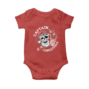 Pirate Christmas Baby Onesie Skull Skeleton Lights Pirates Caribbean Cruise TS10 Red Print Your Wear