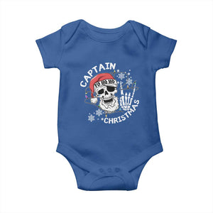 Pirate Christmas Baby Onesie Skull Skeleton Lights Pirates Caribbean Cruise TS10 Royal Blue Print Your Wear