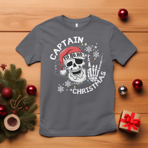 Pirate Christmas T Shirt Skull Skeleton Lights Pirates Caribbean Cruise TS10 Charcoal Print Your Wear