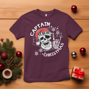 Pirate Christmas T Shirt Skull Skeleton Lights Pirates Caribbean Cruise TS10 Maroon Print Your Wear