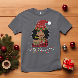 Black Santa African American Christmas T Shirt Sassy Afro Queen Black Woman TS10 Charcoal Print Your Wear