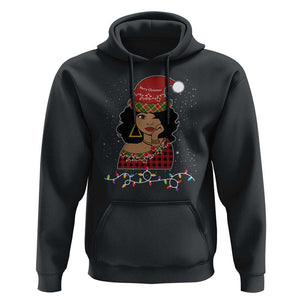 Black Santa African American Christmas Hoodie Sassy Afro Queen Black Woman TS10 Black Print Your Wear