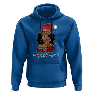 Black Santa African American Christmas Hoodie Sassy Afro Queen Black Woman TS10 Royal Blue Print Your Wear