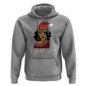 Black Santa African American Christmas Hoodie Sassy Afro Queen Black Woman TS10 Sport Gray Print Your Wear