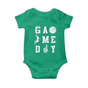 Game Day Basketball Baby Onesie Basketball Mom Sports Fan TS10 Irish Green Print Your Wear