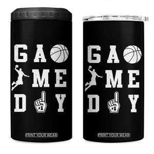 Game Day Basketball 4 in 1 Can Cooler Tumbler Basketball Mom Sports Fan TS10 One Size: 16 oz Black Print Your Wear