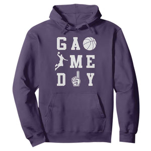 Game Day Basketball Hoodie Basketball Mom Sports Fan TS10 Purple Print Your Wear