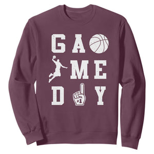 Game Day Basketball Sweatshirt Basketball Mom Sports Fan TS10 Maroon Print Your Wear