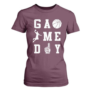 Game Day Basketball T Shirt For Women Basketball Mom Sports Fan TS10 Maroon Print Your Wear