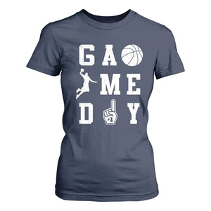 Game Day Basketball T Shirt For Women Basketball Mom Sports Fan TS10 Navy Print Your Wear