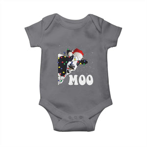 Christmas Cow Baby Onesie Funny Cow Lover Xmas Gift Farm TS10 Charcoal Print Your Wear