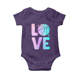 Basketball Lovers Baby Onesie Basketball Mom Sports Fan TS10 Purple Print Your Wear