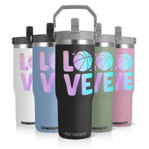 Basketball Lovers Flip Straw Tumbler Basketball Mom Sports Fan TS10 Print Your Wear