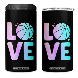 Basketball Lovers 4 in 1 Can Cooler Tumbler Basketball Mom Sports Fan TS10 One Size: 16 oz Black Print Your Wear