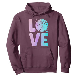 Basketball Lovers Hoodie Basketball Mom Sports Fan TS10 Maroon Print Your Wear