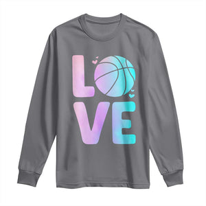 Basketball Lovers Long Sleeve Shirt Basketball Mom Sports Fan TS10 Charcoal Print Your Wear