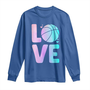 Basketball Lovers Long Sleeve Shirt Basketball Mom Sports Fan TS10 Royal Blue Print Your Wear