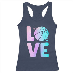Basketball Lovers Racerback Tank Top Basketball Mom Sports Fan TS10 Navy Print Your Wear