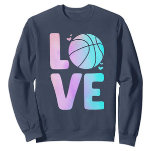 Basketball Lovers Sweatshirt Basketball Mom Sports Fan TS10 Navy Print Your Wear