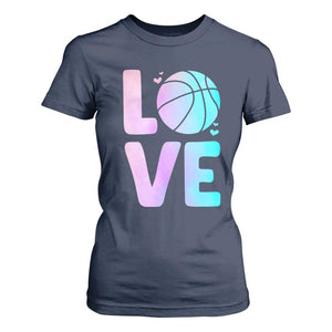 Basketball Lovers T Shirt For Women Basketball Mom Sports Fan TS10 Navy Print Your Wear