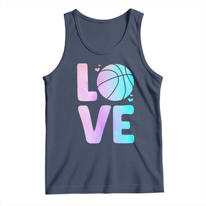 Basketball Lovers Tank Top Basketball Mom Sports Fan TS10 Navy Print Your Wear