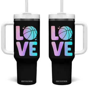 Basketball Lovers Tumbler With Handle Basketball Mom Sports Fan TS10 One Size: 40 oz Black Print Your Wear
