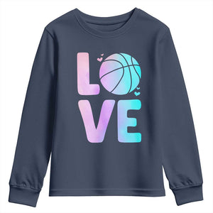 Basketball Lovers Youth Sweatshirt Basketball Mom Sports Fan TS10 Navy Print Your Wear