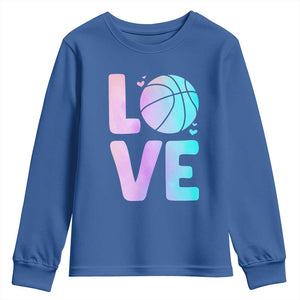 Basketball Lovers Youth Sweatshirt Basketball Mom Sports Fan TS10 Royal Blue Print Your Wear