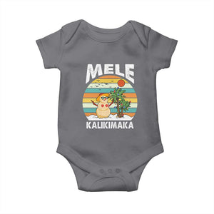 Mele Kalikimaka Hawaiian Christmas Baby Onesie Beach Hawaii Xmas In July Tropical TS10 Charcoal Print Your Wear