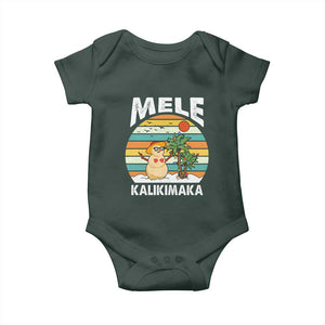 Mele Kalikimaka Hawaiian Christmas Baby Onesie Beach Hawaii Xmas In July Tropical TS10 Print Your Wear