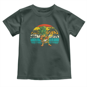 Dabbing Pineapple Christmas Tree Lights Baby Shirt Hawaiian Hawaii Tropical Xmas Men Gifts Sunglasses On TS10 Dark Forest Green Print Your Wear