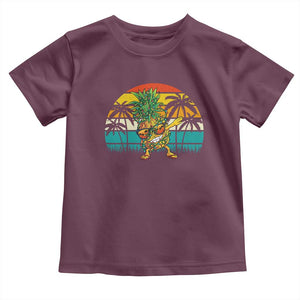 Dabbing Pineapple Christmas Tree Lights Baby Shirt Hawaiian Hawaii Tropical Xmas Men Gifts Sunglasses On TS10 Maroon Print Your Wear