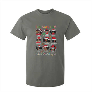 Christian Christmas T Shirt For Kid God Says I Am African American Women Scriptures Affirmations TS10 Military Green Print Your Wear