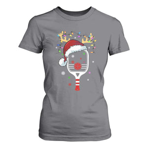 Pickleball Christmas T Shirt For Women Holiday Reindeer Player Gifts Sports Xmas TS10 Charcoal Print Your Wear