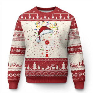 Pickleball Christmas Ugly Christmas Sweater Holiday Reindeer Player Gifts Sports Xmas TS10 Red Print Your Wear