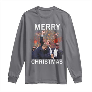 Donald Trump Christmas Long Sleeve Shirt Merry Xmas Republican TS10 Charcoal Print Your Wear