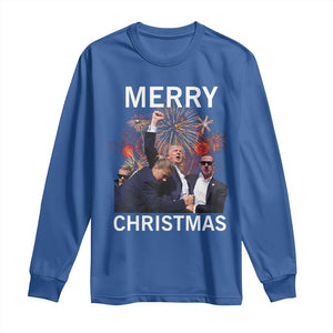 Donald Trump Christmas Long Sleeve Shirt Merry Xmas Republican TS10 Royal Blue Print Your Wear