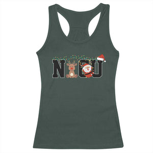 Christmas NICU Nurse Racerback Tank Top Cute Reindeer Student Xmas Gift TS10 Dark Forest Green Print Your Wear