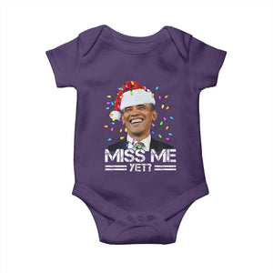 Funny Christmas Obama Baby Onesie Funny Santa Xmas Light TS10 Purple Print Your Wear