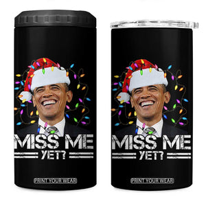 Funny Christmas Obama 4 in 1 Can Cooler Tumbler Funny Santa Xmas Light TS10 One Size: 16 oz Black Print Your Wear