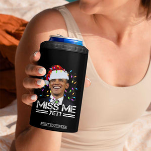 Funny Christmas Obama 4 in 1 Can Cooler Tumbler Funny Santa Xmas Light TS10 Print Your Wear
